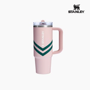 스탠리 퀜처 프로투어 플립 스트로 텀블러 887ml, 피치 휩 쉐브론(오아시스 컬렉션)