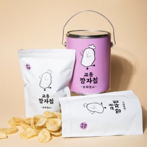 [송화칩스] 국내산 수제 감자칩 교동깡자칩, 깡통 250g