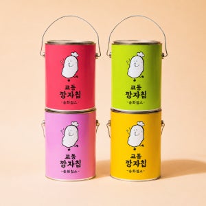 [송화칩스] 국내산 수제 감자칩 교동깡자칩, 깡통 250g