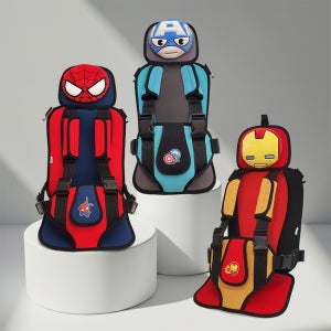 국내생산 마블 헤드쿠션 휴대용 주니어 카시트 충돌테스트통과