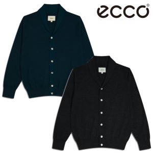 에코 골프 어패럴 남성 골프웨어 숄카라 니트 가디건 울 스웨터 스윙 자켓 QCCSJ1105