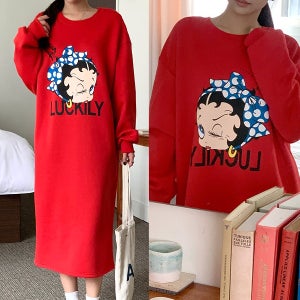 [100종 모음전] 미코 여성 롱 원피스 빅사이즈 블랙 긴팔 반팔 하객룩 박스 기모 롱티