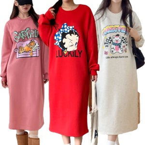 [100종 모음전] 미코 여성 롱 원피스 빅사이즈 블랙 긴팔 반팔 하객룩 박스 기모 롱티