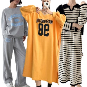 [100종 모음전] 미코 여성 롱 원피스 빅사이즈 블랙 긴팔 반팔 하객룩 박스 기모 롱티