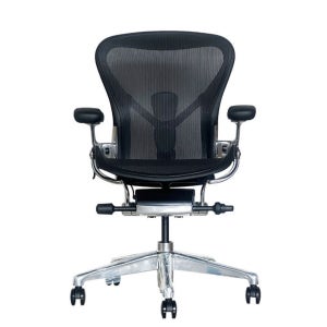 [1:1안심검수]허먼밀러 A타입 뉴에어론 풀펑션 의자+헤드레스트+플로어휠 CD, 오닉스