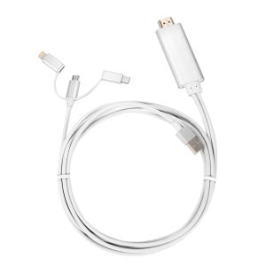 NEXT-840A 아이폰/스마트폰 to 3 in 1 HDMI 미러링케이블 2M