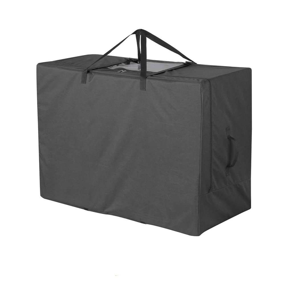 커들리 네스트 접이식 매트리스 보관 가방 - 3단 게스트 침대용 헤비 듀티 휴대용 케이스(4인치 좁은 트윈 및 코트 매트리스, 검은색)