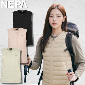 네파 조끼패딩 여성 구스다운 베스트 넥리스 겨울 간절기 등산 조끼 경량 유넥 패딩베스트