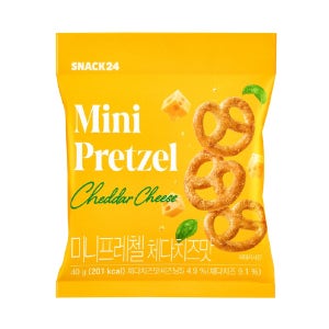 스낵24 미니 프레첼 체다치즈맛 40g, 24개