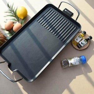 전기 후라이팬 생선구이 바베큐 미니 삼겹살 불판 고기 가정용 캠핑용 연기안나는