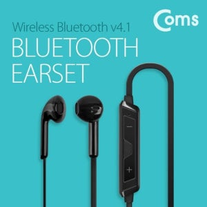 Coms 블루투스 이어셋 이어폰 Black 인이어 가이드 헤드폰