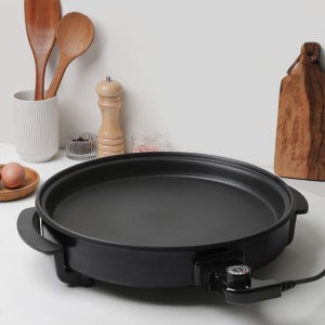 5단계 온도조절 대형 원형전기팬 42cm 잔치 전기후라이 부침 피자 전기구이 명절