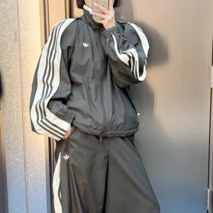 아디다스 아딜레니엄 아딜레늄 3 루즈핏 트랙탑 져지 바람막이 자켓 그레이 JY8879