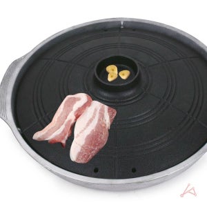 솥뚜껑구이판 가정용 삽겹살 고기 불판 삼겹살 숯불 미니 철판구이팬