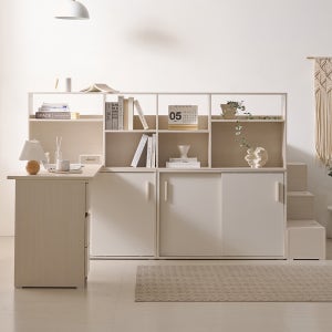 로쏘 센트 슬라이딩 책상형 수납침대 프레임 1500 2color