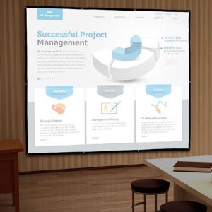 이동형 빔프로젝터 스크린240x180cm 회의용스 GWM 홈시어터 빔스크린 대형스크린