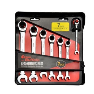 48437 라쳇렌치세트 7pcs 8-19 수작업 복스 공구 버팔로