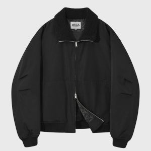 [아테즈] 덤블 오버핏 양털 카라 투웨이 점퍼