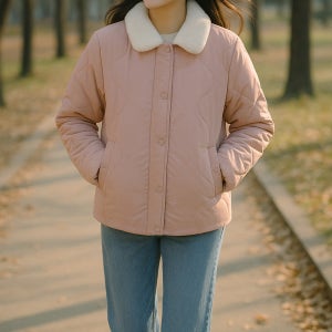 여성 경량 패딩 누빔 숏패딩 간절기 깔깔이 퀄팅자켓 뽀글이 점퍼(M6WJ13)