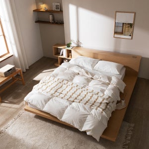 루패밀리 알마 침대프레임 저상형 호텔침대 LK(라지킹), 내추럴