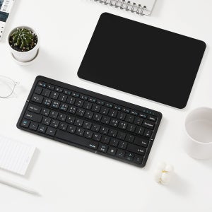 아이노트 XK805B 가로 접이식 블루투스 키보드 일반키보드 사이즈