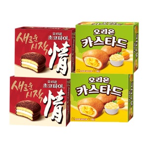 오리온 초코파이486g x 2개 + 카스타드276g x 2개