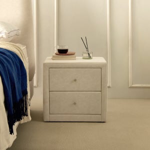 모나 침대 옆 패브릭 틈새 미니 서랍장 2단서랍 선반