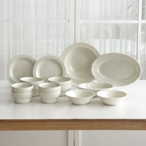 MNH 도트플레이트 4인 그릇세트 신혼부부 식기 결혼 혼수 집들이 선물