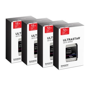 [WD공식총판점] Ultrastar HA340 12TB WUS721212BLE6L4 4PACK 패키지 무상3년 12TBx4 48TB 서버 NAS (12TB 4개 묶음)