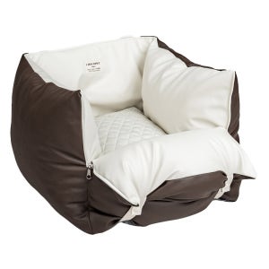 초코펫하우스 강아지 카시트 애견 차량용 소형 중형 대형 로얄 사각 카시트 브라운, 싱글