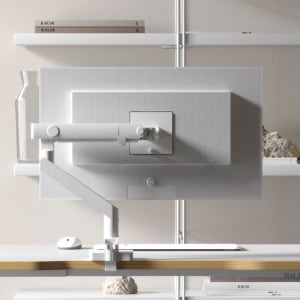 루나랩 모니터암 거치대 베사홀 싱글 클래식 모니터암 화이트