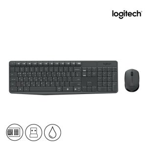 로지텍 MK235 무선 키보드 마우스 세트 그레이 좌우대칭 로지텍코리아 사무용 가정용