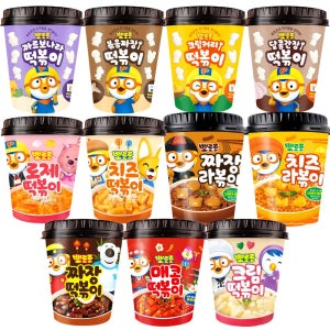 뽀로로 떡볶이 11종 맛별 1개씩 총 11개 /컵떡볶이