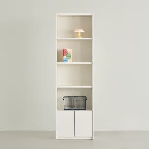 루베오 책장 600 (하부 1단 도어형), 5단, 화이트