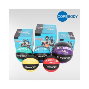 코어바디 투톤메디신볼 4kg 블루 웨이트볼 22cm