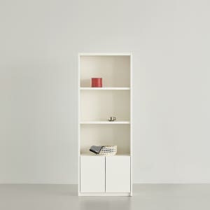 루베오 책장 600 (하부 1단 도어형), 4단, 화이트