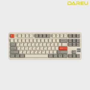 다얼유 텐키리스 LCD 유선 무선 충전식 조약돌 저소음 머스타드축 기계식 키보드