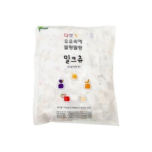 밀크츄 캔디 다섯가지맛 1kg 옥수수 딸기 메론 타로 코코넛 1개