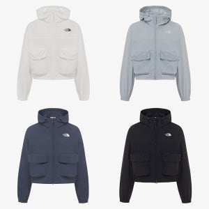 노스페이스 화이트라벨 여성 러닝 바람막이 냉감 아이스런 크롭 후드집업 자켓 NJ3BR33