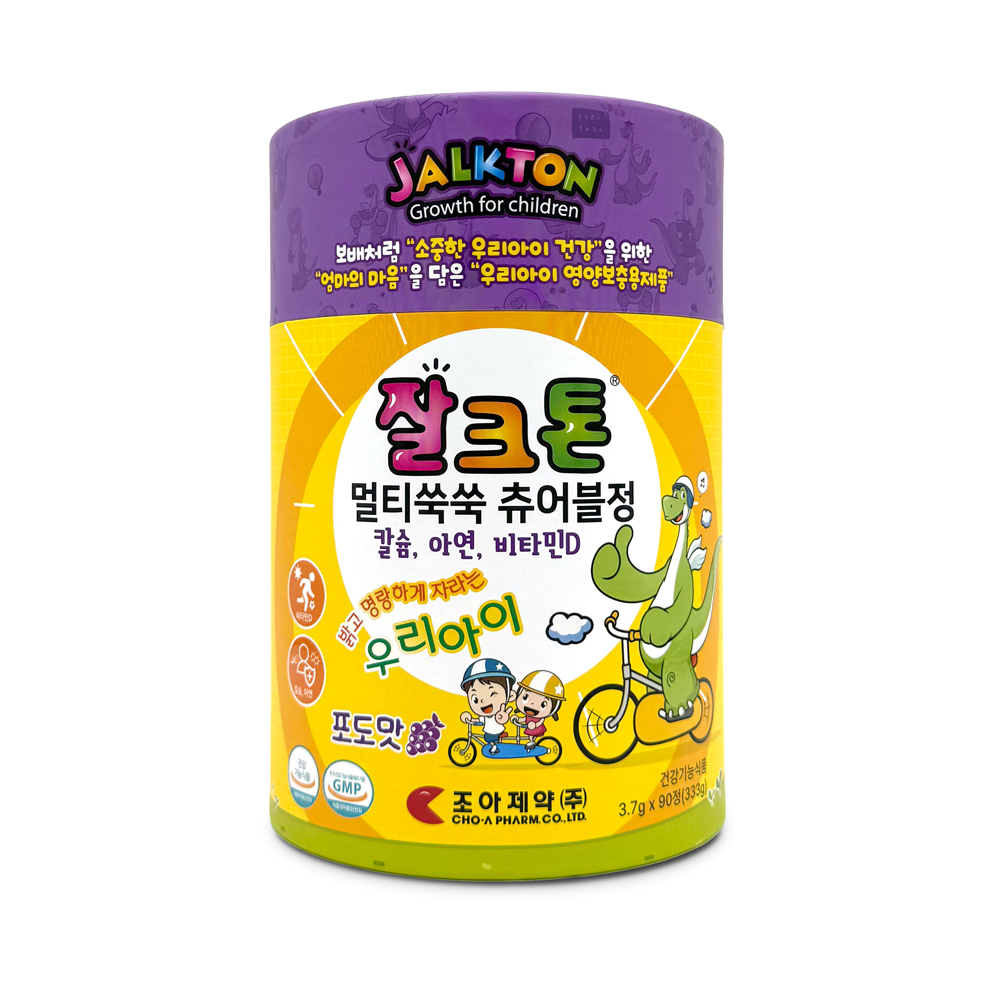 조아제약 잘크톤 멀티쑥쑥 츄어블정(포도맛) 90정, 1개