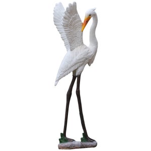 백로 조형물 야외 장식 대형 인테리어 정원 연못 조경 오브제 공원 설치 장식품 13