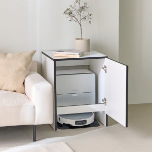 하이드 500 로봇청소기수납장 선반 로보락 삼성 호환 거실협탁 도어형