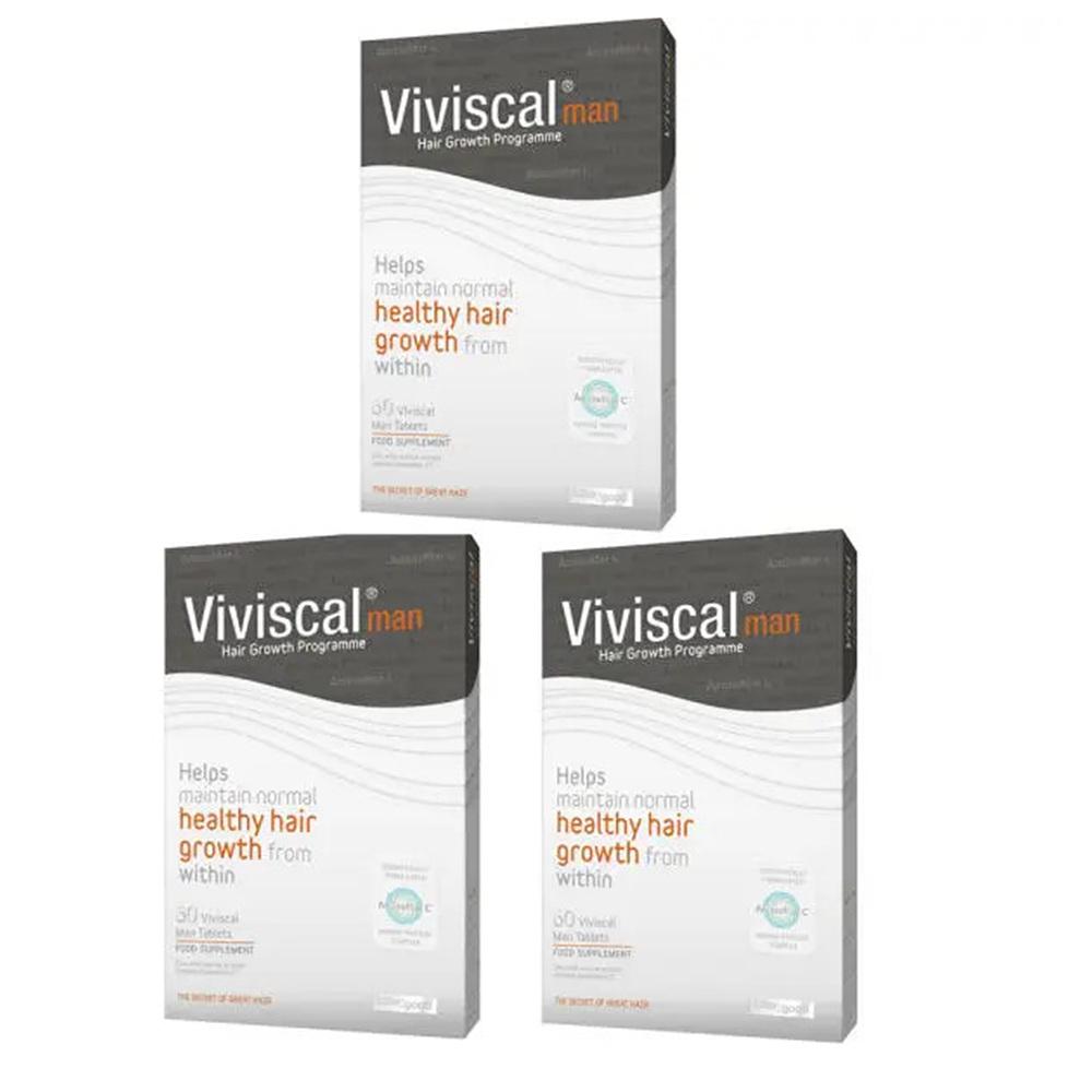 Viviscal <b>비비스칼 맨</b> 헤어 그로우 60정x3개