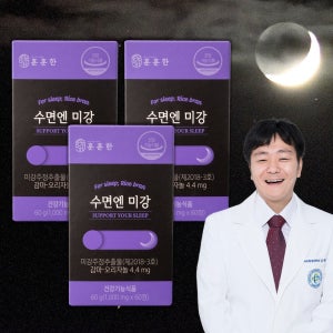 훈훈한푸드 수면엔 미강 수면 영양제 감마오리자놀 미강주정추출물 60정, 3개