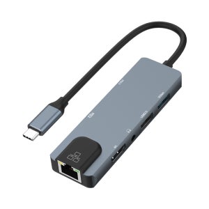 C타입 7in1 LAN USB3.0 HDMI TF 오디오포트 멀티 컨버터허브
