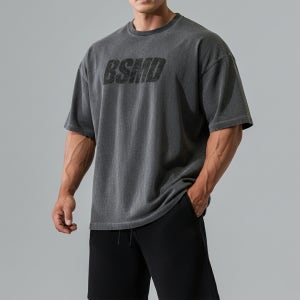 비스트모드 피그먼트 가먼트다잉 헬스 오버핏 반팔 티셔츠 짐웨어 BSMD