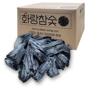 화랑 국산참숯 백탄 S사이즈 바베큐 캠핑 구이용 업소용 숯 10kg