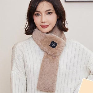 전기 USB 온열목도리 쁘띠 밍크머플러 발열 히팅 페이크 퍼 방한 겨울