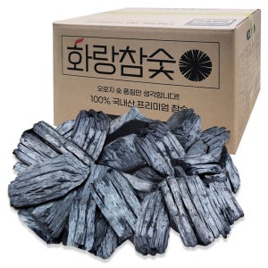 화랑 국산참숯 백탄 M사이즈 바베큐 캠핑 구이용 업소용 숯 10kg