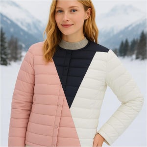 여성 경량패딩 점퍼 오리털 슬림핏 초경량 숏패딩 겨울 아우터 4컬러